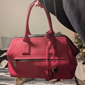Marc Jacobs Medium Incognito Pink Pebbled Leather Satchel